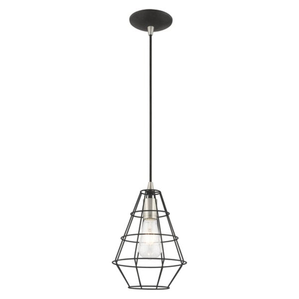 Geometric Shade Mini Pendants 1 Light Black Mini Pendant