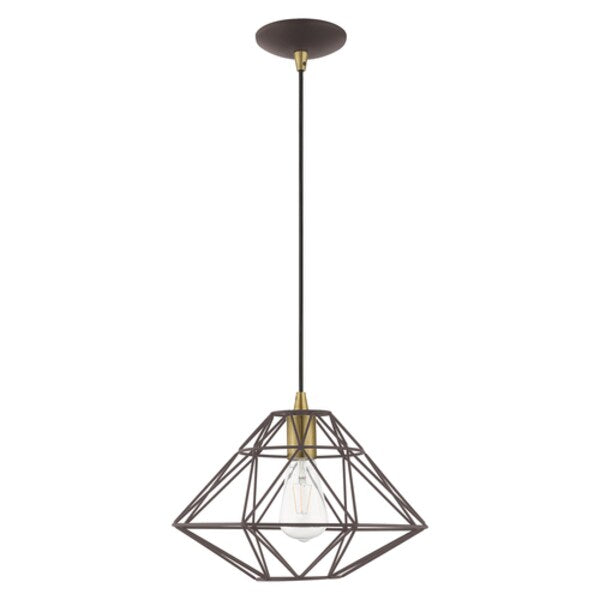 Geometric Shade Mini Pendants 1 Light Br