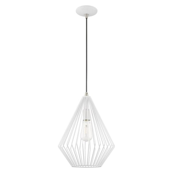 Geometric Shade Mini Pendants 1 Light White Mini Pendant