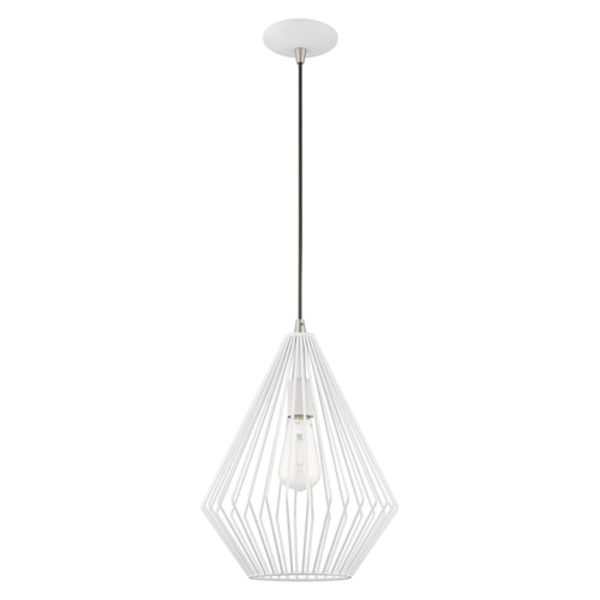Geometric Shade Mini Pendants 1 Light White Mini Pendant