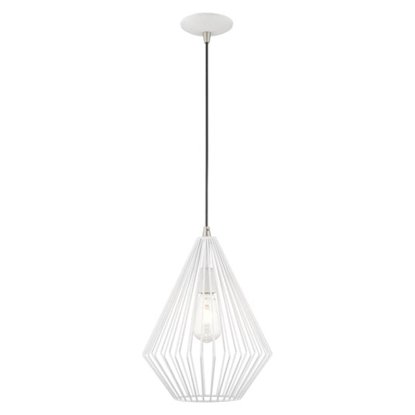 Geometric Shade Mini Pendants 1 Light White Mini Pendant