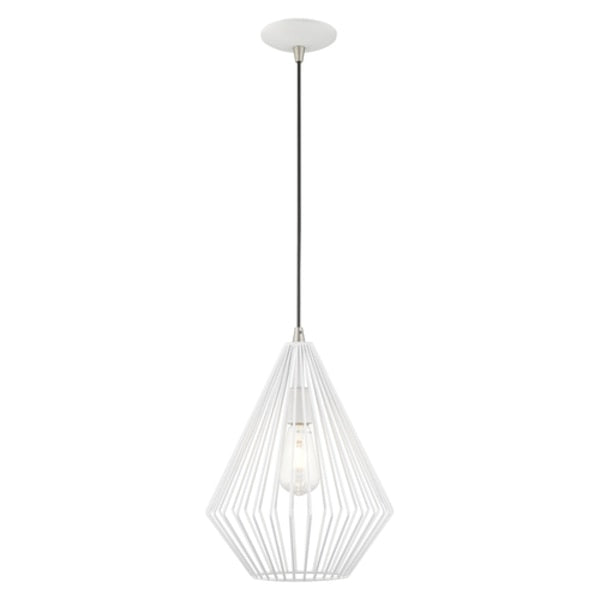 Geometric Shade Mini Pendants 1 Light White Mini Pendant