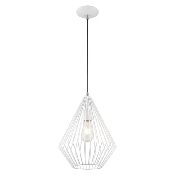Geometric Shade Mini Pendants 1 Light White Mini Pendant