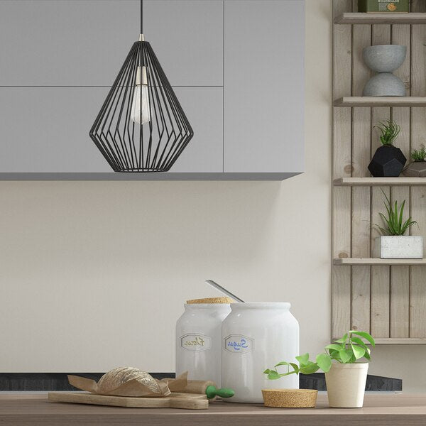 Geometric Shade Mini Pendants 1 Light Bl