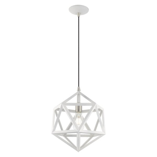Geometric Shade Mini Pendants 1 Light White Mini Pendant