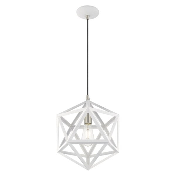 Geometric Shade Mini Pendants 1 Light White Mini Pendant