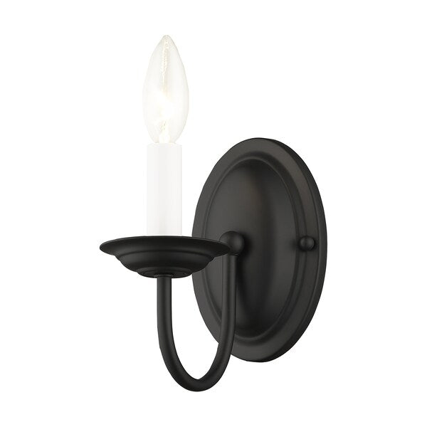 Home Basics 1 Light Black Wall Sconce