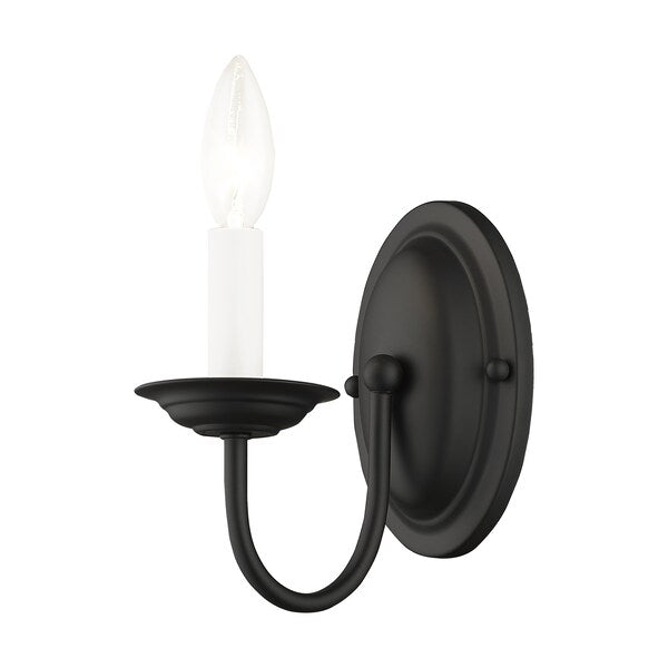 Home Basics 1 Light Black Wall Sconce