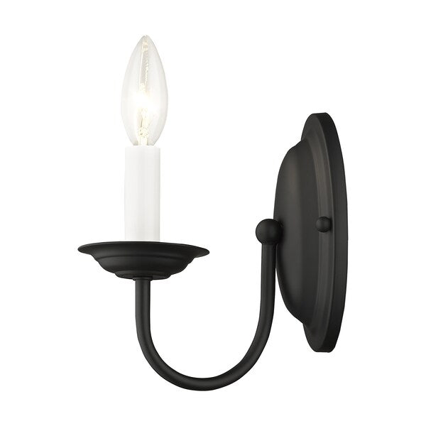 Home Basics 1 Light Black Wall Sconce