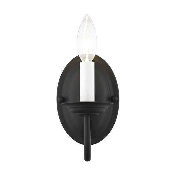Home Basics 1 Light Black Wall Sconce