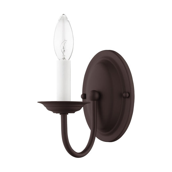 Home Basics 1 Light Bronze Wall Sconce