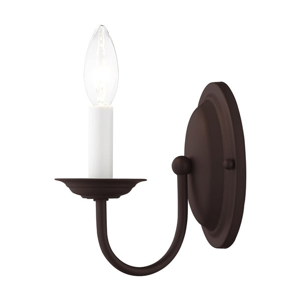 Home Basics 1 Light Bronze Wall Sconce