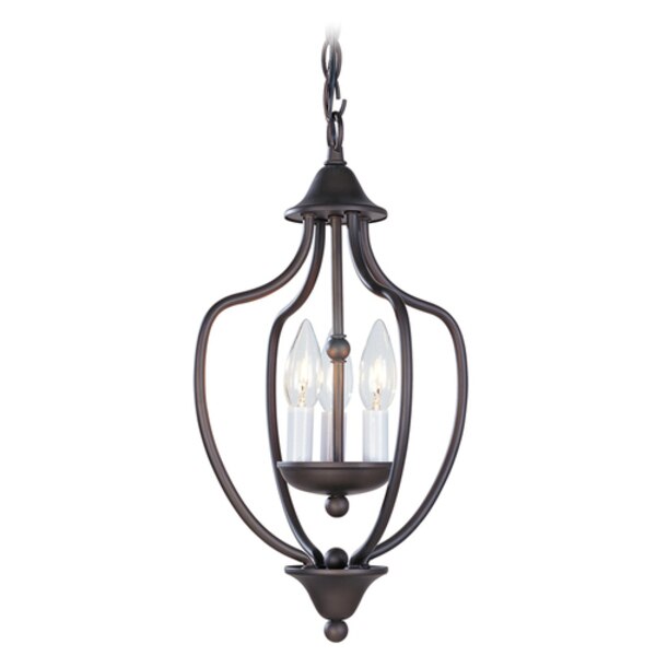 Home Basics 3 Light Bronze Convertible Mini Chandelier/Ceiling Mount