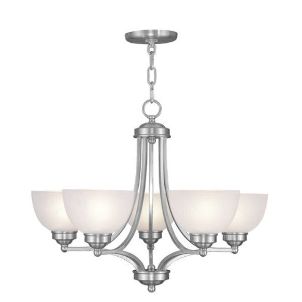 Somerset 5 Light Brushed Nickel Chandeli