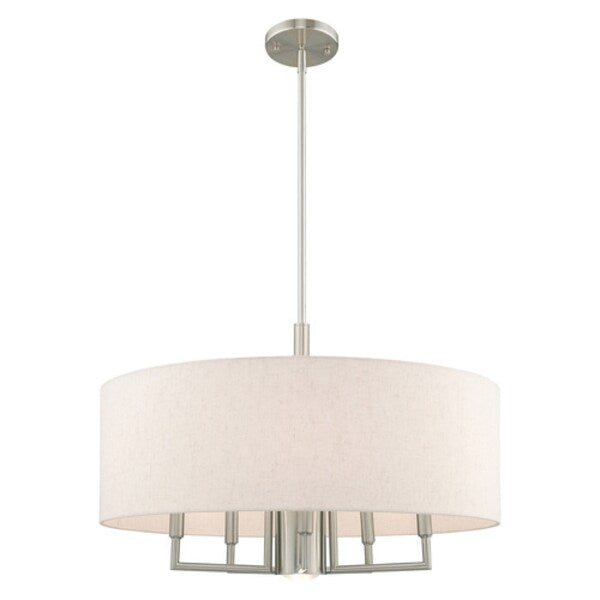 Meridian 6 Light Brushed Nickel Pendant
