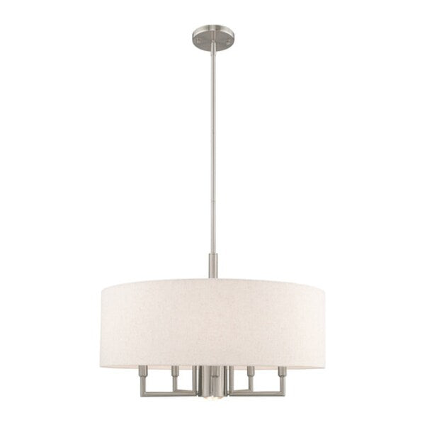 Meridian 6 Light Brushed Nickel Pendant
