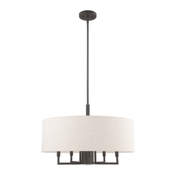 Meridian 6 Light English Bronze Pendant