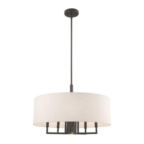Meridian 6 Light English Bronze Pendant
