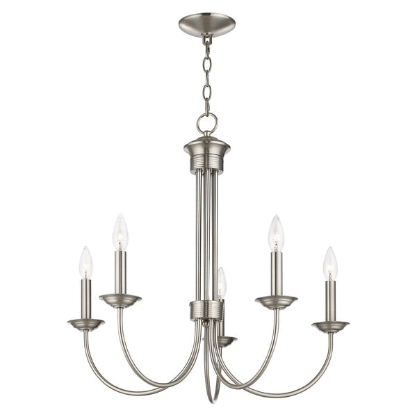 Estate 5 Light Brushed Nickel Chandelier
