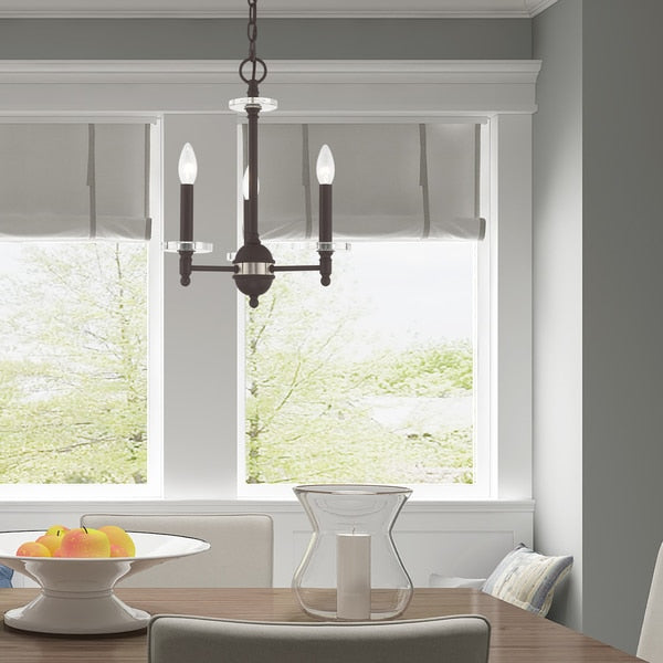 Bancroft 3 Light Bronze Mini Chandelier