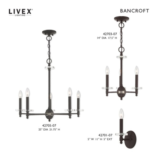 Bancroft 5 Light Bronze Chandelier