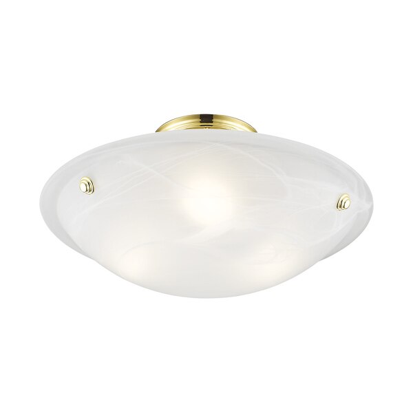 Oasis 3 Light Polished Brass Ceiling Mount