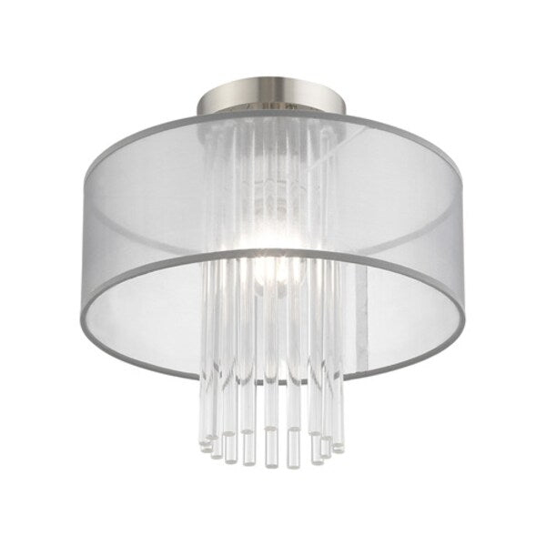 Alexis 1 Light Brushed Nickel Ceiling Mo