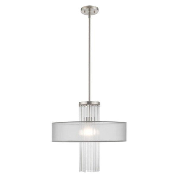Alexis 1 Light Brushed Nickel Pendant Ch