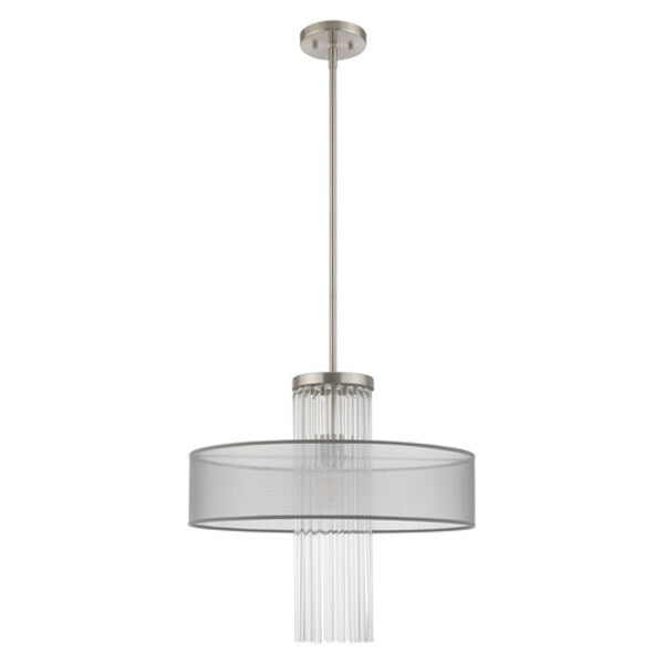 Alexis 1 Light Brushed Nickel Pendant Ch