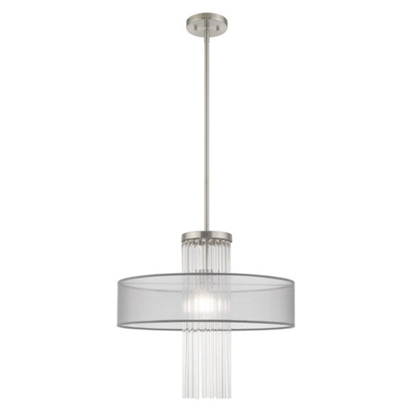 Alexis 1 Light Brushed Nickel Pendant Ch