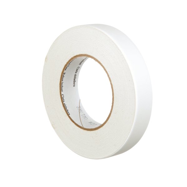 Cloth Tape, 1 In x 60 yd, 7 mil, White, PK36