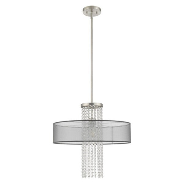 Bella Vista 1 Light Brushed Nickel Pendant Chandelier