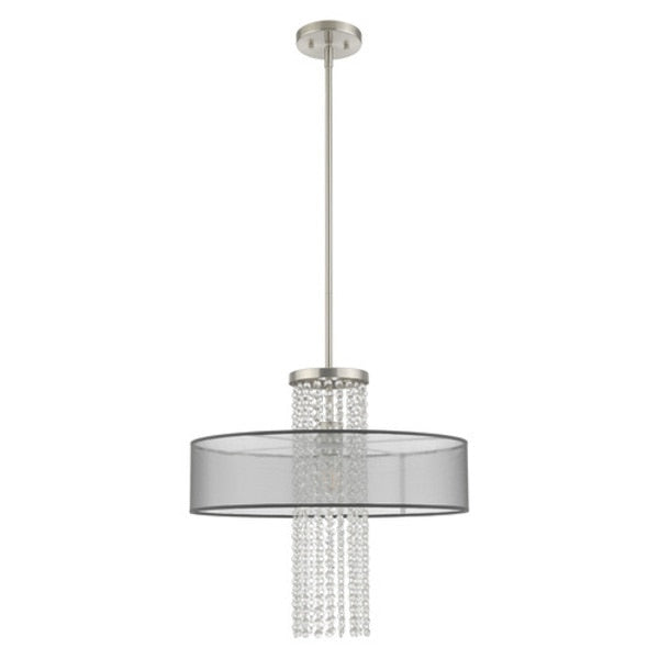 Bella Vista 1 Light Brushed Nickel Pendant Chandelier