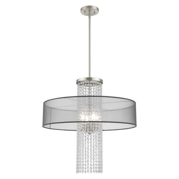 Bella Vista 4 Light Brushed Nickel Pendant Chandelier