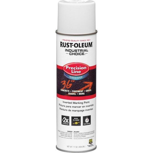 Inverted Marking Paint Aerosol, 17 oz, White, Water -Based