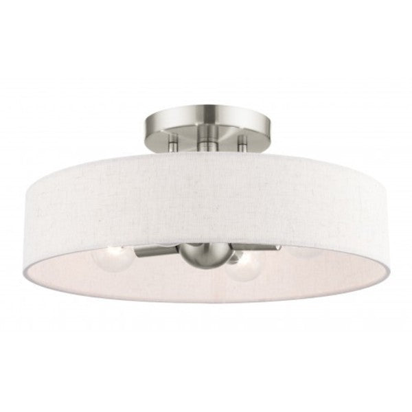 Brushed NickelSemi Flush, 4 Light
