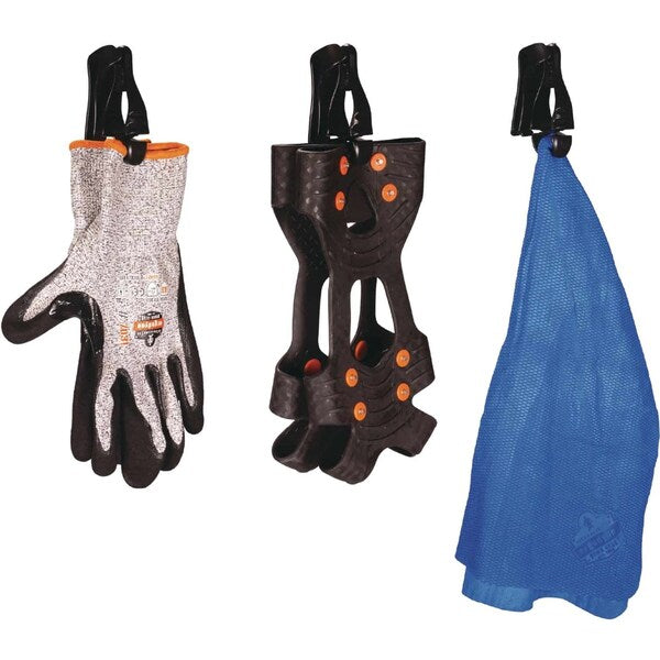 Glove Clip Holder, Belt Clip, Squids 3405 Series, Holds Gloves & Gear, Black