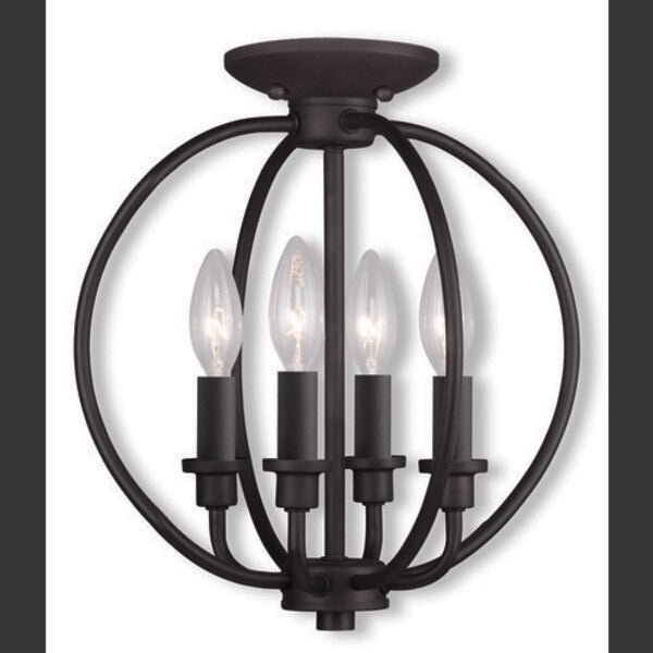 Milania 4 Light Bronze Convertible Mini Chandelier/Ceiling Mount