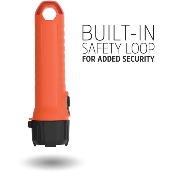 Orange No Led Industrial Handheld Flashlight, D, 60 lm