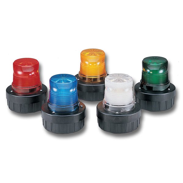 Warning Light w/Sound, LED, Amber, 24VDC