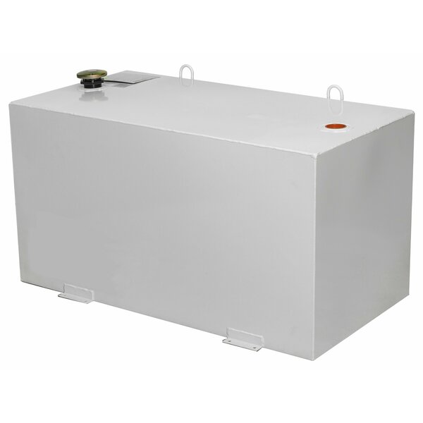 JOBOX 100 Gallon White Rectangular Stl Liquid Transfer Tank for Trucks