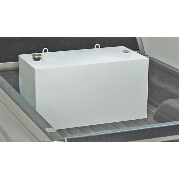 JOBOX 100 Gallon White Rectangular Stl Liquid Transfer Tank for Trucks