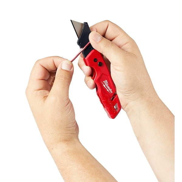 6-7/8 in. FASTBACK General Purpose Compact Folding Utility Knife in Red