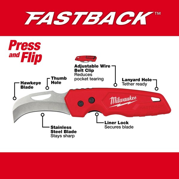 FASTBACK Hawkbill Folding Knife