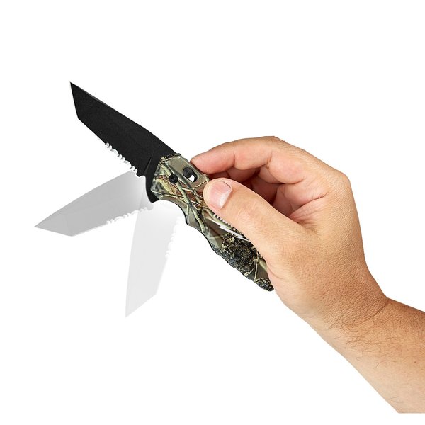 FASTBACK Camo Spring Assisted Folding Knife