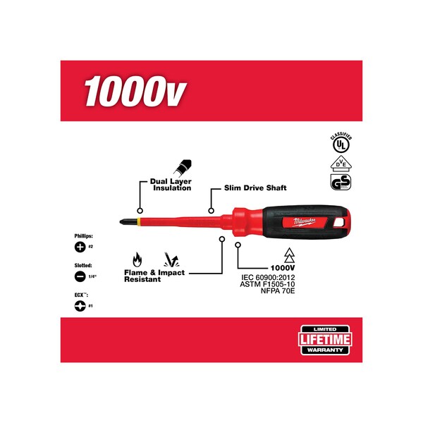 3 PC 1000V Insulated Screwdriver Set