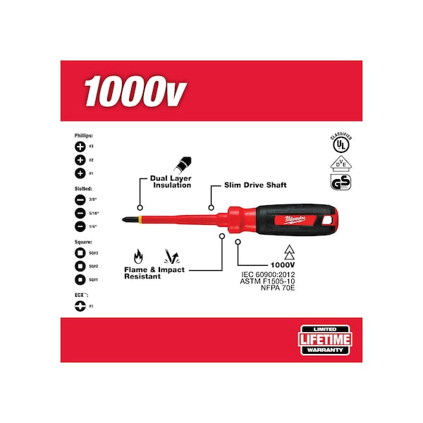 10 PC 1000V Insulated Screwdriver Set w/ EVA Foam Case