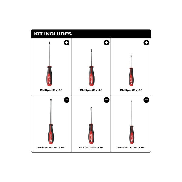6 pc. Tri-Lobe Screwdriver Set
