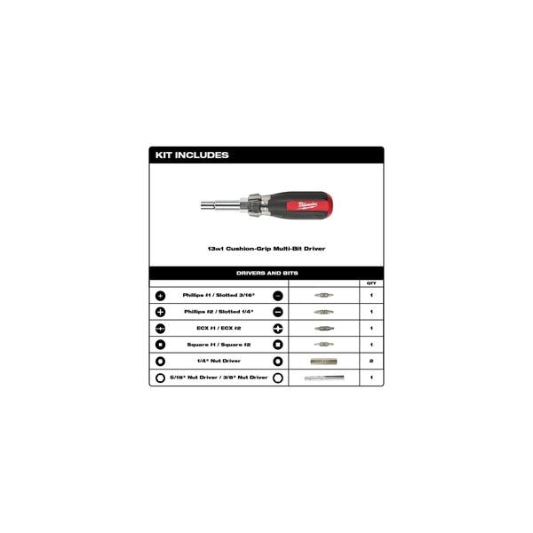 13in1 Cushion-Grip Screwdriver w/ECX