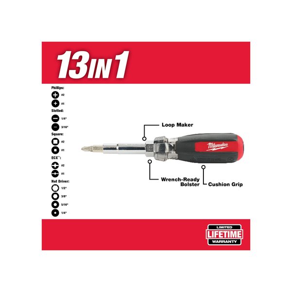 13in1 Cushion-Grip Screwdriver w/ECX